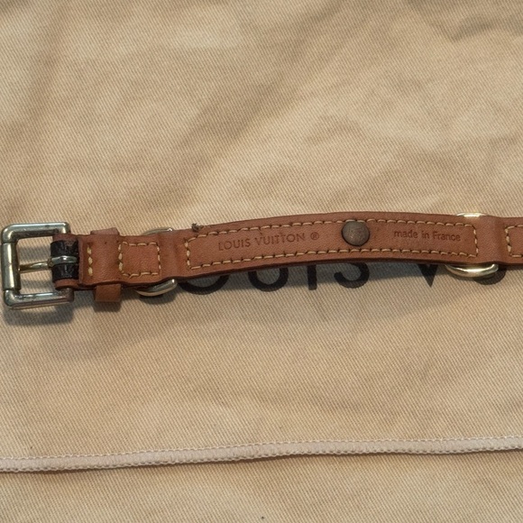 Louis Vuitton Leash & Collar SET Authentic Lead Pet Dog Signature Monogram LV - Picture 13 of 14